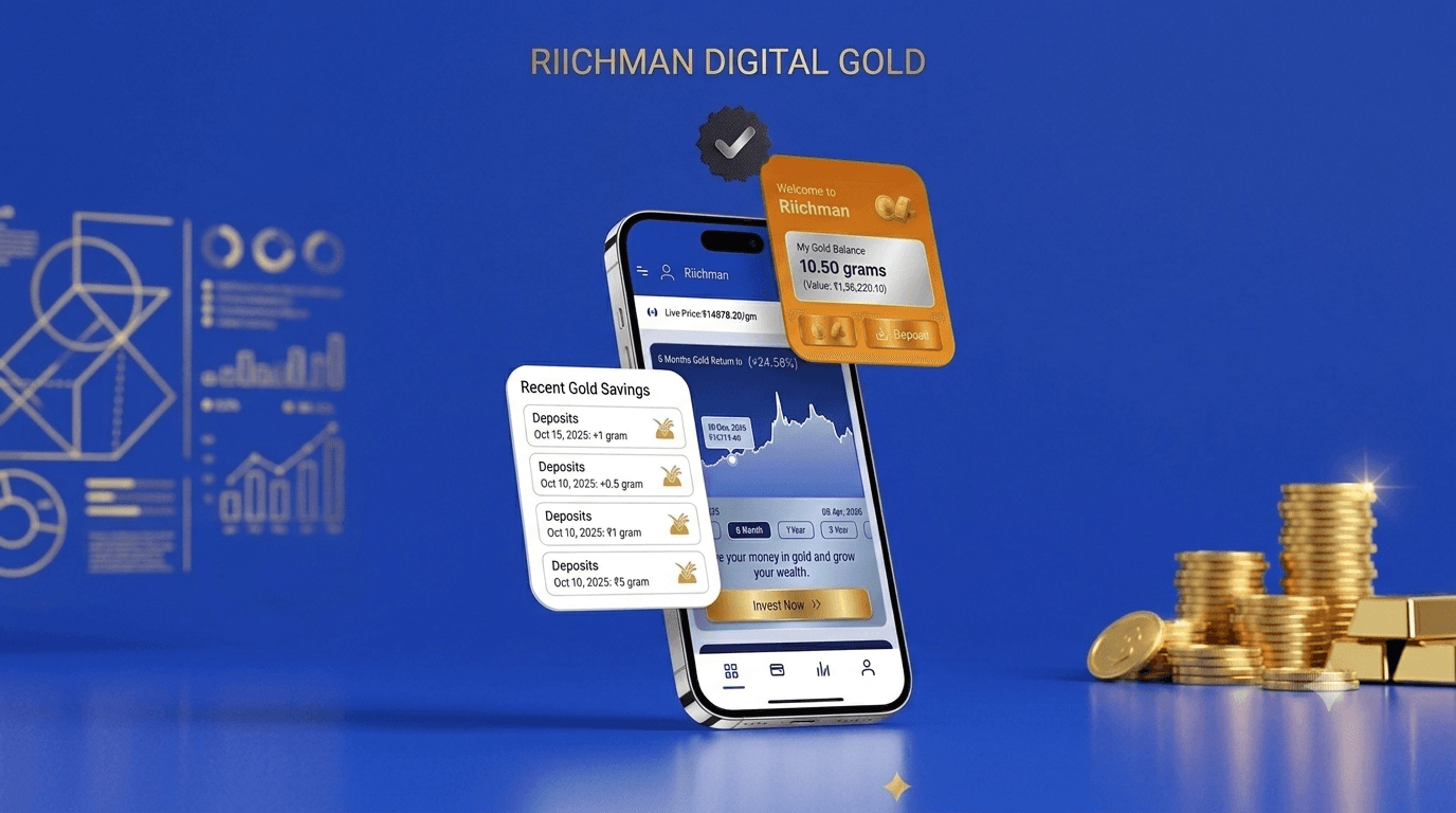 Modern Gold Investment Graphic Representation