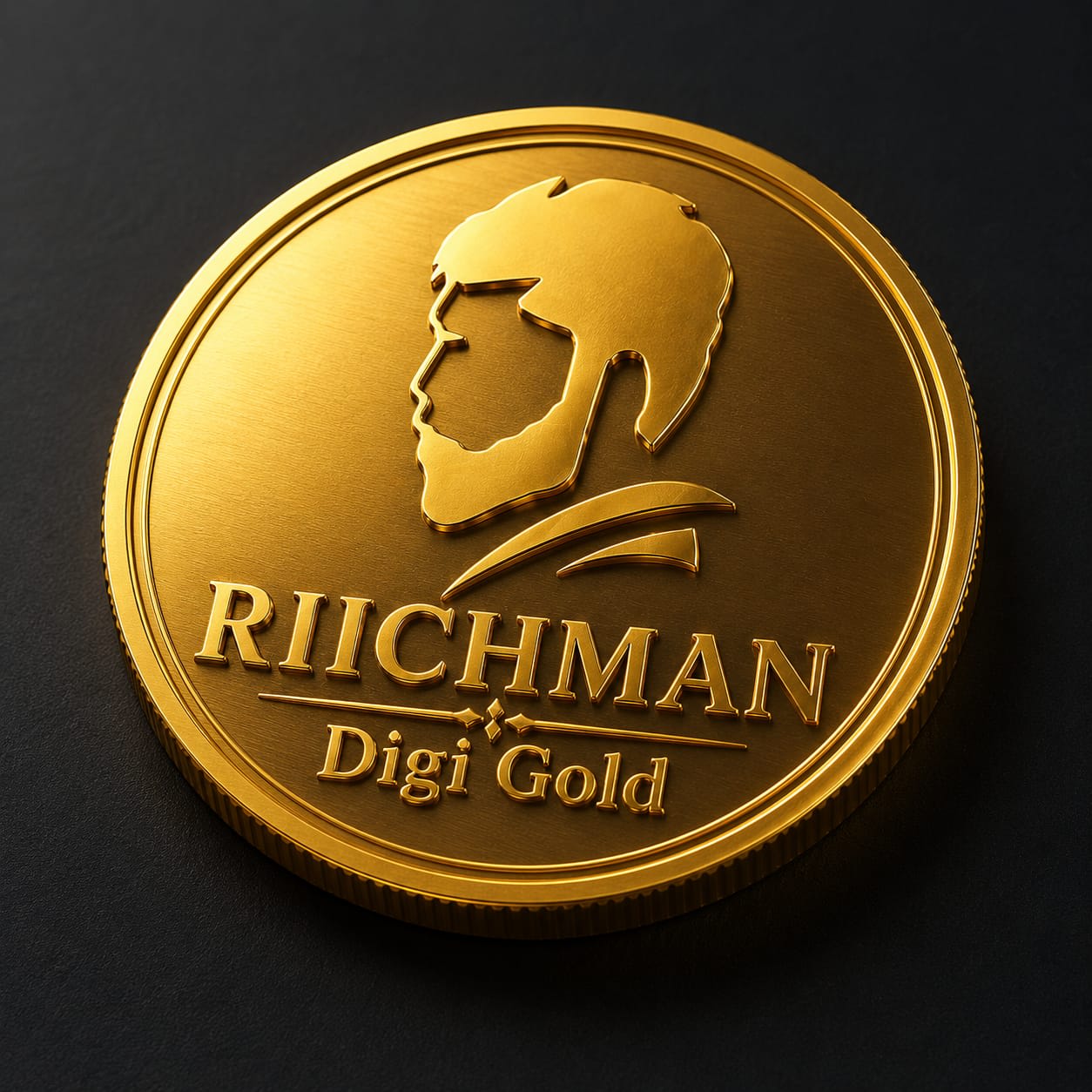 24K gold coin macro